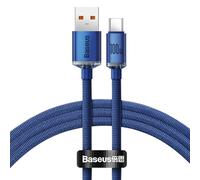 Baseus Crystal Shine Series Fast Charging Data Cable USB Type A to USB Type C100W 1,2m Blue (CAJY000403)