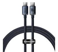 Baseus Crystal Shine USB C a USB C cable negro 1.2 metros - 100W - También apto para portátiles