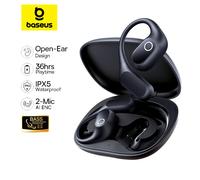 Baseus Eli 2i Fit auriculares abiertos inalámbricos verdaderos Bluetooth 6,0 ganchos para la oreja auriculares IPX5 auriculares deportivos impermeables Bass Boost Black