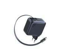 Baseus Enercore - Cargador USB C de 100 W con cable extraíble, fuente de alimentación GaN con puerto 1USB-C+1USB-A, cargador rápido compacto compatible con MacBook Pro Air, Dell, HP, iPad, iPhone 16