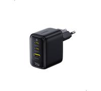 Baseus Enerfill Cargador USB C 70W, Cargador Rápido GaN6 de 3 Puertos, Cargador Compacto para MacBook Air, iPhone 17/16/15 Pro MAX, iPad Pro, Galaxy S25/S24, Pixel, Portátil y más