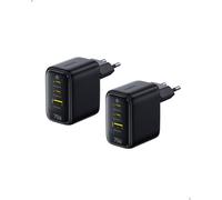 Baseus Enerfill - Cargador USB C de 70 W GaN6 de 3 Puertos - Fuente de alimentación compacta para MacBook Air, iPhone 17/16/15 Pro MAX, iPad Pro, Galaxy S25/S24, Pixel, Ordenador portátil y más