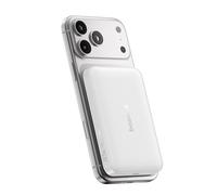 Baseus Enerfill FM11 MagSafe Powerbank 10000mAh 22.5W Batería Externa Magnética USB C, Batería Portátil Inalámbrica Mini Compatible con iPhone 17/16/15/14/13/12/Pro/Pro MAX, Blanco