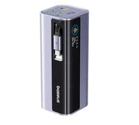 Baseus EnerGeek Power Bank 145W 20000mAh Cargador Portátil con 60cm Cable USB-C Integrado retráctiles, Pantalla Digital, Compatible con MacBook iPad, iPhone 16/15 Pro, Galaxy Ultra, DELL