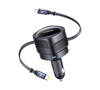 Baseus Enjoyment Max Cargador de coche C+L Cables 60W Cosmic Black