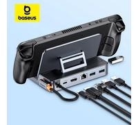 Estación de acoplamiento 5 Gbit/s, 4K a 60 Hz, PD100W, Ethernet - Serie Baseus GamerX (B00052900811-00) - Negro