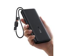 Baseus FC41 100W 20000mAh Powerbank Laptop Schnellladen Power Bank mit 2 integrierte USB-C Kabel Externe Handyakkus für MacBook Pro, iPhone, DELL, HP, SteamDeck, Samsung, Negro