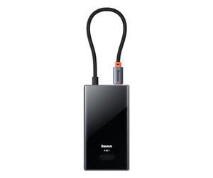 Baseus Focus Series - Adaptador portátil de 4 puertos tipo C USB 3.0 x 4, color negro