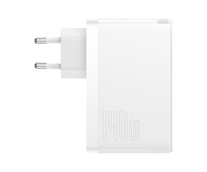 Baseus GaN5 PRO Cargador Rápido de Pared PD3.1 USB-C 140W Blanco