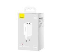 Baseus - GaN5 Pro Universal Blanco Corriente alterna, USB Carga rápida Interior