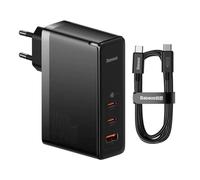 Cargador GaN5 Pro 2x USB-C + USB 140W (Negro) - BASEUS