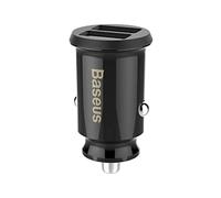 Baseus Mini USB Car Charger para Tablet Phone GPS 3.1A Cargador rápido Dual USB Car Phone Charger Black