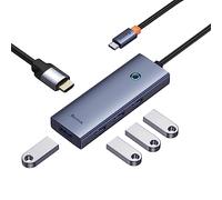 Baseus Hub 5 W1 UltraJoy 5 Port (1 HDMI4 K@30 Hz + 4 x USB 3.0), Color Gris
