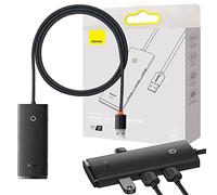 Baseus HUB Lite Series Adapter (USB-A to 4xUSB-A 3.0 5Gb/s) Black (WKQX030101)