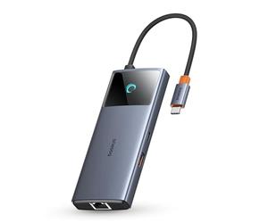 Baseus Hub USB C 10Gbps USB 3.2 Adaptador con Gigabit Ethernet, 4K@60Hz HDMI, 2 A, 1 C, 100W PD, 6 en 1 USB Docking Station para iPhone 15, Laptop MacBook/Surface/DELL/iPad/Steam Deck/Samsung