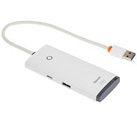 Baseus Lite Series Hub 4 en 1 USB a 4 x USB 3.0, 25 cm (White)