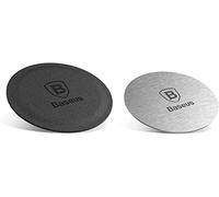 Baseus Magnet Iron Suit 2X Magnetische Metallplättchen für Handyhalter Smartphone Halterung fürs Auto Silber (ACDR-A0S)