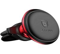 Baseus Magnetic Air Vent Car Mount Holder with Cable Clip (Red/Black)