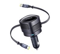 Baseus Max Cargador de Coche 60W, 2x USB-C, Carga Rápida, Compatible con Teléfonos y Tabletas, Negro