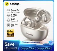 Baseus MC1 Pro auriculares inalámbricos con Clip para la oreja Bluetooth 6,0 auriculares Ultra abiertos de alta resolución pendientes con Clip ENC de 4 micrófonos en los oídos Stellar White