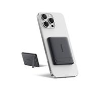 Baseus Mini MagSafe Power Bank 5000mAh Certificado Qi2 con Soporte Plegable, PD 20W Slim Magnetic Wireless Power Bank USB C Compatible con iPhone 16/15/14/13/12/Pro/Pro MAX Serie, Negro