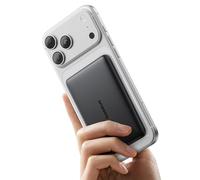 Baseus Picogo AM41 Power Bank, Ultra Slim 5000mAh Magsafe Powerbank, PD 20W de Carga Rápida, Portátil, Mini Bateria Externa Magnética con Cable USB C para iPhone 16/15/14/13/12, Negro