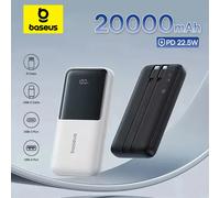 Baseus Power Bank 20000mAh PD 22,5 W carga rápida teléfono batería externa cargador Powerbank para Xiaomi Poco iPhone Samsung iPad White