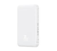 Baseus Powerbank 5000mAh con Carga Inalámbrica MagSafe 20W Blanca + Cable USB-C a USB-C 30cm Blanco
