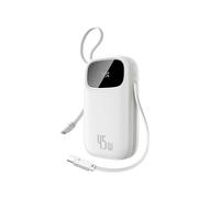 Baseus QPow3 - Batería externa para iPhone 16/15/14 Pro Max, iPad, Galaxy, etc., 20000 mAh, 45 W, 2 cables USB-C y 2 USB C y 1 USB-A, con 2 cables USB-C y 14 Pro Max, iPad, Galaxy, etc