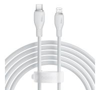 Baseus Pudding Series - Cable de carga rápida tipo C a Lightning (20 W - 2 m), color blanco estelar
