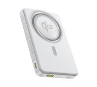 Baseus Qi2 Magsafe Power Bank 10000mAh, Batería Externa Magnético Inalámbrico, PD 22.5W Power Bank USB-C Carga Rápida para iPhone 16/15/14/13 Serie, Mini Powerbank USB-C, Pequeño Pero Fuerte, Blanco