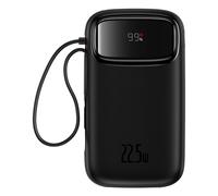 Baseus qpow 2 dual kablolu 10.000 mah 22.5w powerbank-siyah batería e