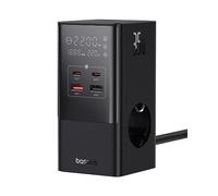 Baseus Regleta de 35 W USB C GaN5 3 enchufes con Interruptor, 3 AC + 2 + 2 USB-A, Cargador PD portátil para MacBook, iPad, iPhone 15/14/13/12, Galaxy, Juego, hogar, Oficina