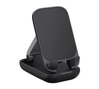 Baseus Seashell Series - Soporte plegable para teléfono celular, soporte plegable totalmente ajustable, compatible con teléfonos 14, 13, 12, 11 Pro Xs Xs Max Xr X 8, tabletas (7-10 pulgadas) (negro)