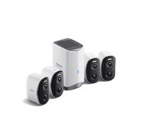 Baseus Security Camara Vigilancia WiFi Exterior Batería, 210 Días de Bateria, 2K HD, 145 Grados, IP67, Visión Nocturna, Camara Exterior con Almacenamiento Local, Detección Humana - Kit 4-CAM N1