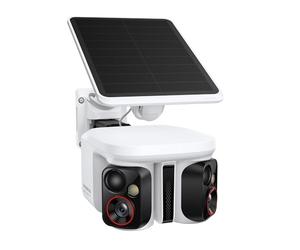 Baseus Security X1 Pro Cámara de Vigilancia Exterior - Doble Seguimiento IA, vigilancia 300°, visión Nocturna, cámara Solar inalámbrica a batería con detección IA, Patrulla automática, hasta 512 GB