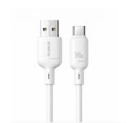 Baseus silky usb-a a usb-c 3a cable de datos de carga rápida, 2 metro