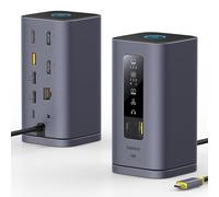 Baseus Spacemate Displaylink Docking Station USB C, 11 en 1, 3 Monitor 4K, 10Gbps USB-C/A, PD 100W, Ethernet, Audio, para M1/M2/M3/Win y MacOS