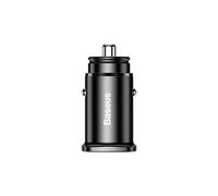 Baseus Square - Car charger USB QC 3.0 + USB-C PD, 30 W (Black)