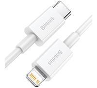 Baseus Superior Series - Cable de carga rápida tipo C a Lightning PD (20 W, 0,25 m), color blanco