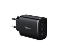 Cargador+sector+Baseus+Compact+3x+puertos+USB-A+17W+%28Negro%29