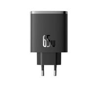 Cargador Cube Pro 2xUSB-C + USB 65W Carga Rápida (Negro) - BASEUS