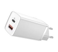 Baseus Travel Charger GaN2 Lite Quick Charger C+U QC 3.0 PD 3.0 65W EU White (CCGAN2L-B02)