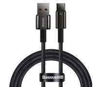 Baseus Tungsten Gold - Cable de datos de carga rápida USB a tipo C, 100 W, 2 m, color negro