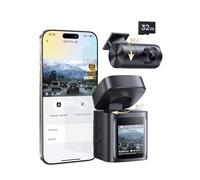 Baseus VD1 Pro Dashcam Cámara Coche Antivandálica 4K+1080p, Dash CAM Solar con Modo Parking Standby de Batería de 14 Días, Camara Vigilancia Coche con STARVIS, Wi-Fi 5 GHz, GPS, Tarjeta de 32 GB