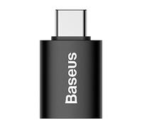 Baseus ZJJQ000001 Serie Ingenuity Mini Adaptador OTG Tipo-C a USB-A 3.1, Negro