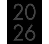 Basic Black 2026 7.5 X 9.5 Booklet Monthly Planner