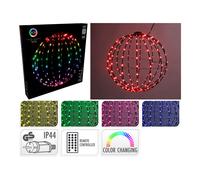 Basic & co bola metálica plegable 168 led rgb Ø40cm