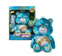 Care Bears Basic Fun - Peluche de vientre brillante de 35 cm, oso de los deseos, juguete suave y ecológico con insignia de vientre iluminada, reconfortante coleccionable para niños y fanáticos
