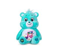 Basic Fun Care Bears - Peluche con Purpurina de 22 cm, diseño de canción de corazón, Respetuoso con el Medio Ambiente, con Insignia de Vientre con Purpurina, Peluche Coleccionable para niños y Fans